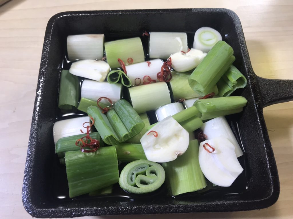 オリーブオイル投入